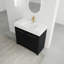 Meuble-lavabo autoportant de 36 pouces avec lavabo en résine et porte à fermeture en douceur, peu encombrant et élégant-126233061