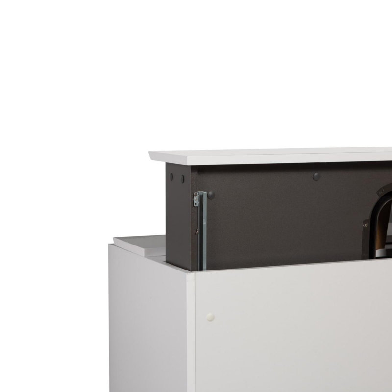 Meuble-lavabo mural moderne pour salle de bain, Blanc lustré