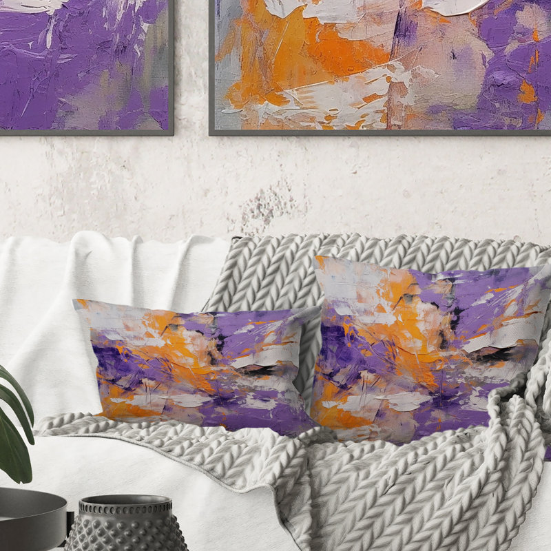 Évolution des mouvements abstraits expressionnisme III - Coussin décoratif avec peinture abstraite