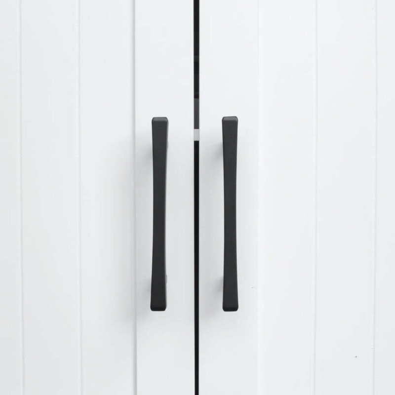 Diamond Tapered Bar / Handle Pull, Matte Black, 4"