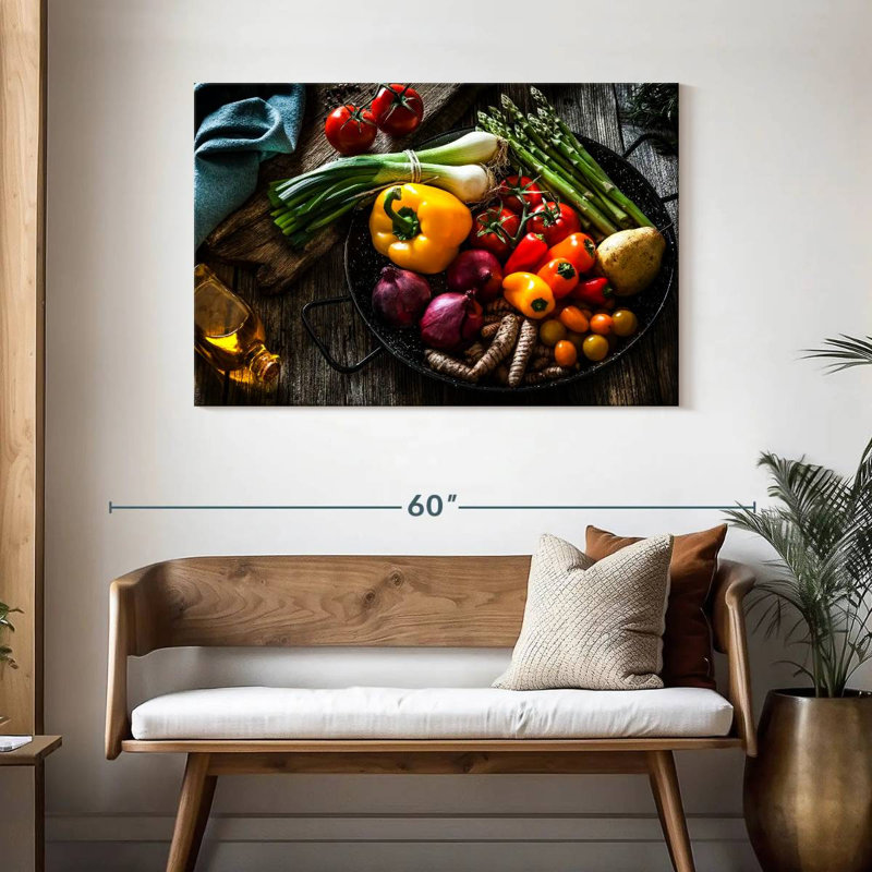 Yarlin Pan With Vegetables, 30" H x 45" W