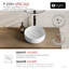 Lavabo vasque rond 14,12 W blanc