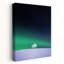 «Green Aurora Snowy Tree Peaceful Serene Abstract Landscape Nature», reproduction d'art murale-129719739