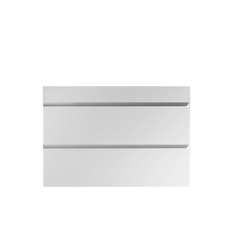 Wall Mounted Single Vanity Bathroom Vanity With Solid Surface Top