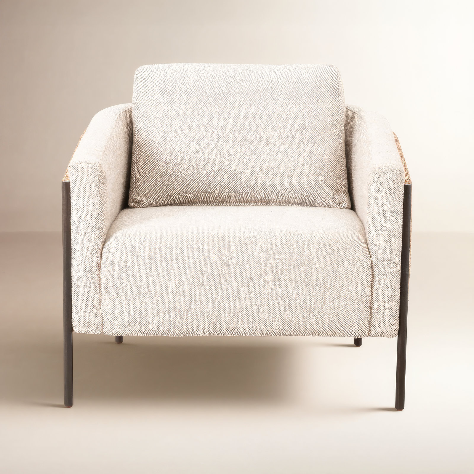 Aurelina Upholstered Armchair, Gable Taupe Polyester Blend, Light Brown