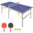 6x3ft Folding Ping Pong Table, Portable Indoor/Outdoor Table Tennis Set with Net, 2 Paddles & 3 Balls for Adults and Teens