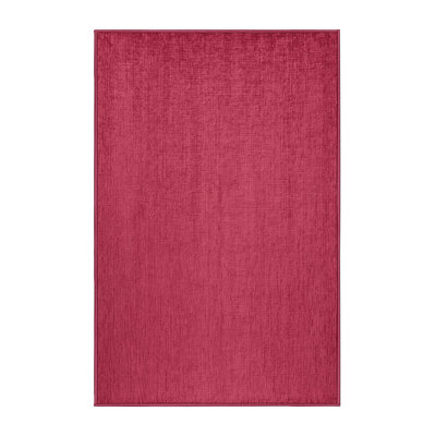 Machine Washable Solid Purple Area Rug