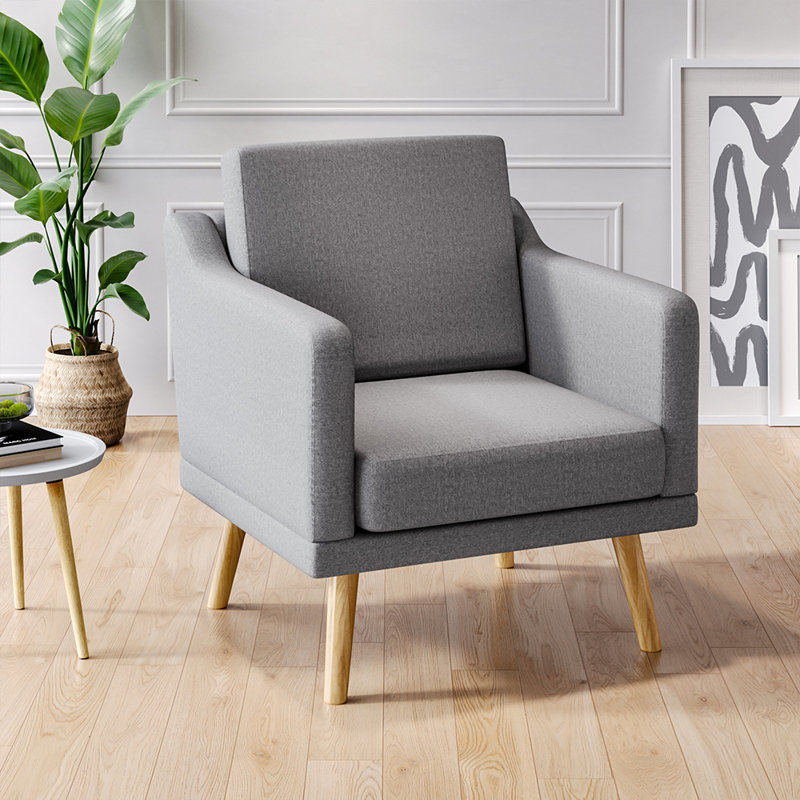 Thayne Upholstered Armchair, Grey