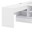 Lit plateforme en bois avec tiroirs, tablettes, bureau et garde-robe-842635087