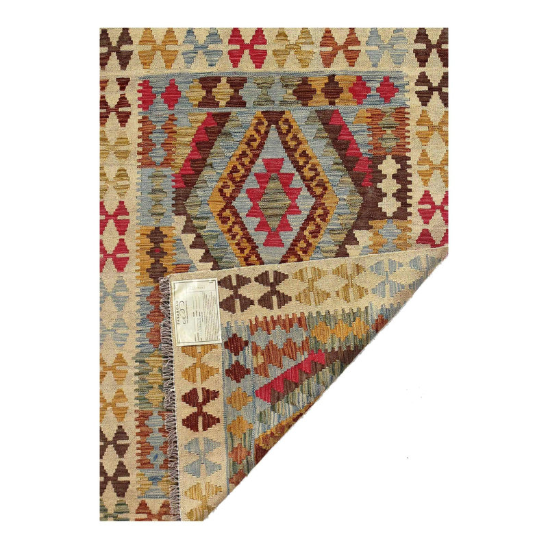 Lutha Wool Oriental Area Rug in Red