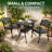 Vivijason 3 Piece Patio Bistro Set, Cast Aluminum Outdoor Dining Set With 41.98" X 23.98" Rectangular Table And 2 Chairs, Rust Proof & Weather Resistant Furniture For Small Balcony, Porch, Garden, Deck