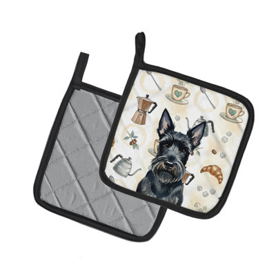 Paire de porte-pots Scottish Terrier