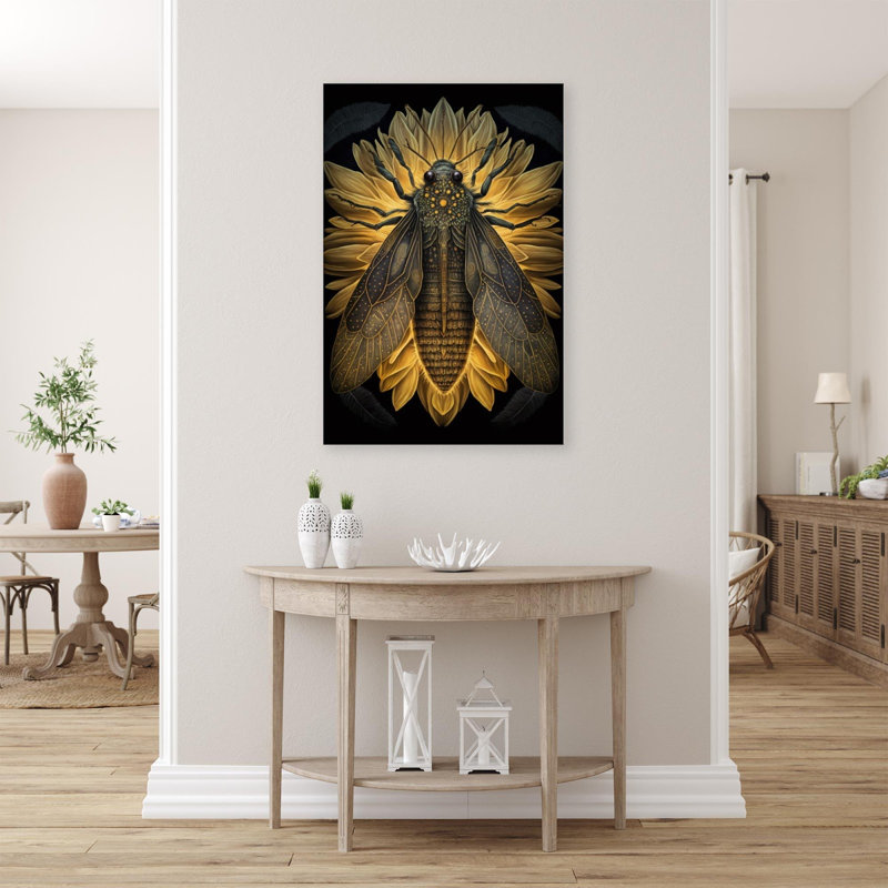 «Sunflowers And Firefly», impression sur toile tendue, H 36 po x l 24 po x P 1,25 po