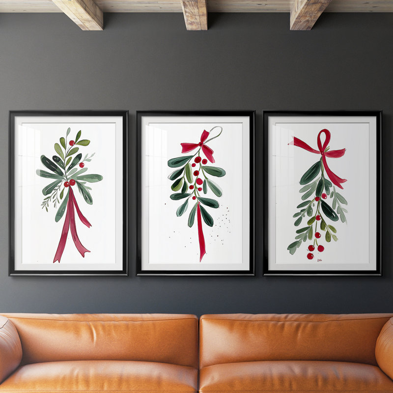 Art de Noël de Noël Cxxi - impression encadrée sur mesure de qualité supérieure - 3 pièces, H 15 po x l 19 po