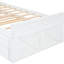 Lit en bois polyvalent avec tête de lit et prises de courant extensibles