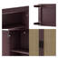 Buffet 70 po en rotin avec 4 portes et tablettes réglables - Buffet brun pour la cuisine, le salon, la salle à manger-1134816595-1134816597