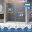 Porte de douche coulissante double sans cadre de 66 à 72 po x H 76 po avec verre trempé transparent de 5/16 po (8 mm)-119687326