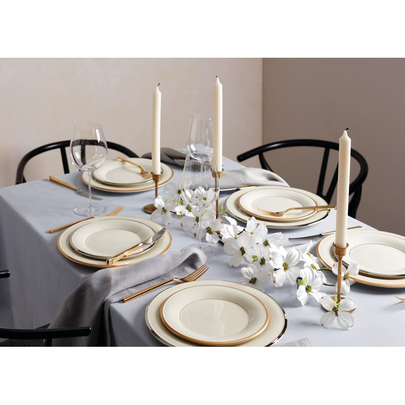 Lenox Solitaire 12-Piece Dinnerware Set, Silver