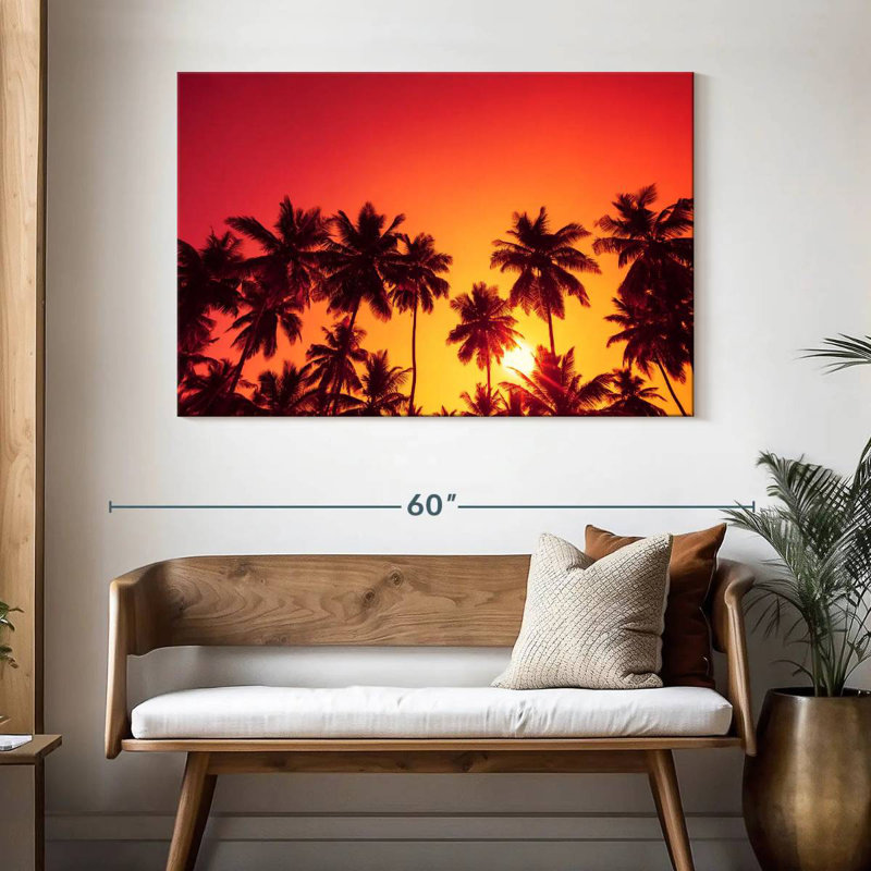 Harnek Sky Above Tropical Palm Trees, 32" H x 48" W