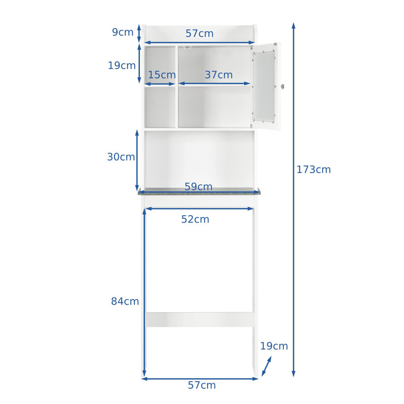 Kwayera Freestanding Over The Toilet Storage