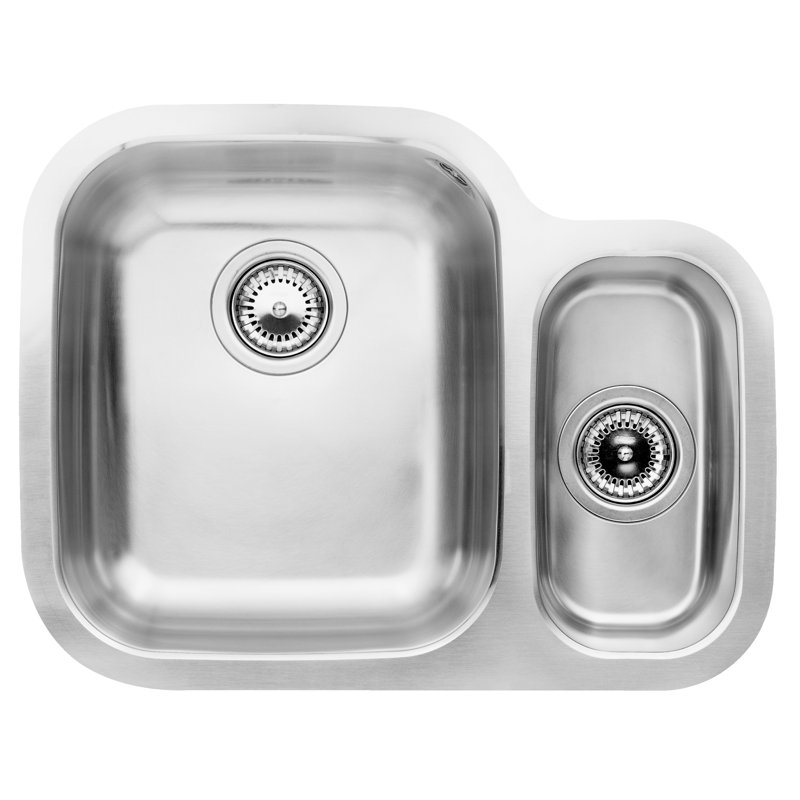 Supreme 59.3 x 46cm 1.5 Bowl Undermount Kitchen Sink, Left