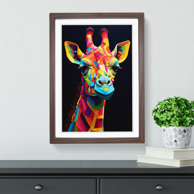 Giraffe Orphism No.2 - Framed Print