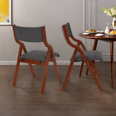 Upholstered Folding Dining Chair, Space Saving, Easy To Carry, Dining Room,No Assembly Required,2-Pack