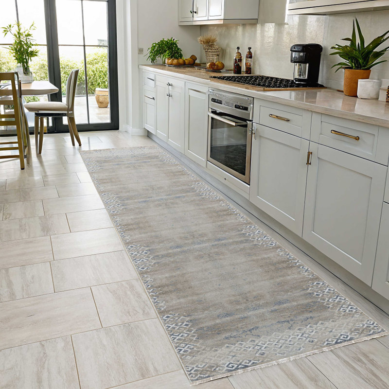 Couloir pour tapis de cuisine en chenille Designer, Rectangle 4 pi x 5 pi 11 po