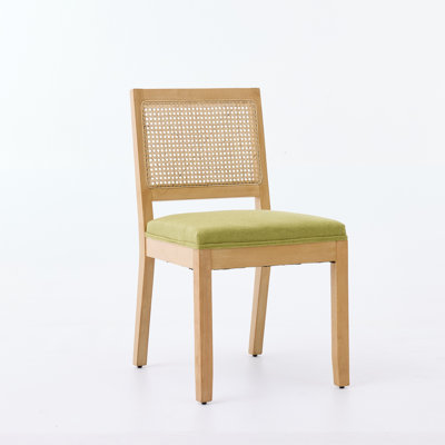 Upholstered Side Dining Chairs with Solid Wood Legs for Dining Room