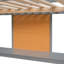 Lit mezzanine gris avec bureau, tableau d'écriture et armoire à 2 tiroirs - Structure en bois massif gris, armoire, pour les enfants de 6 ans et plus-653228021