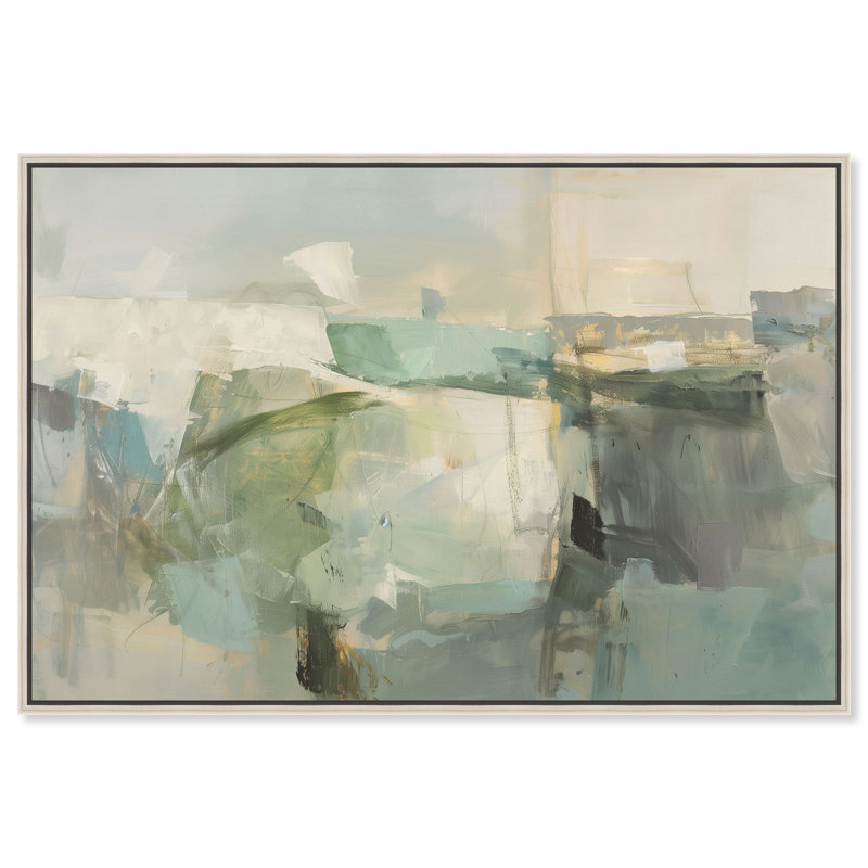 "Grayish Green II", reproduction sur toile encadrée par Art Remedy, cadre argenté, 36 x 24, 25"H x 37"W, Silver Frame
