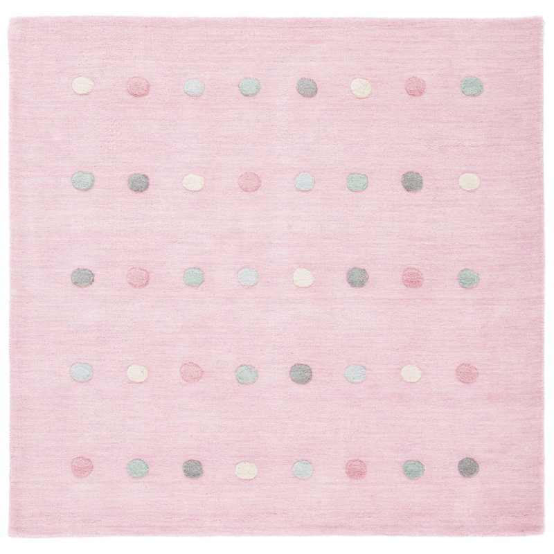 Hachirou Hand Loomed 70% Wool, 20% Latex, 10% Cotton Rug, Square 5'