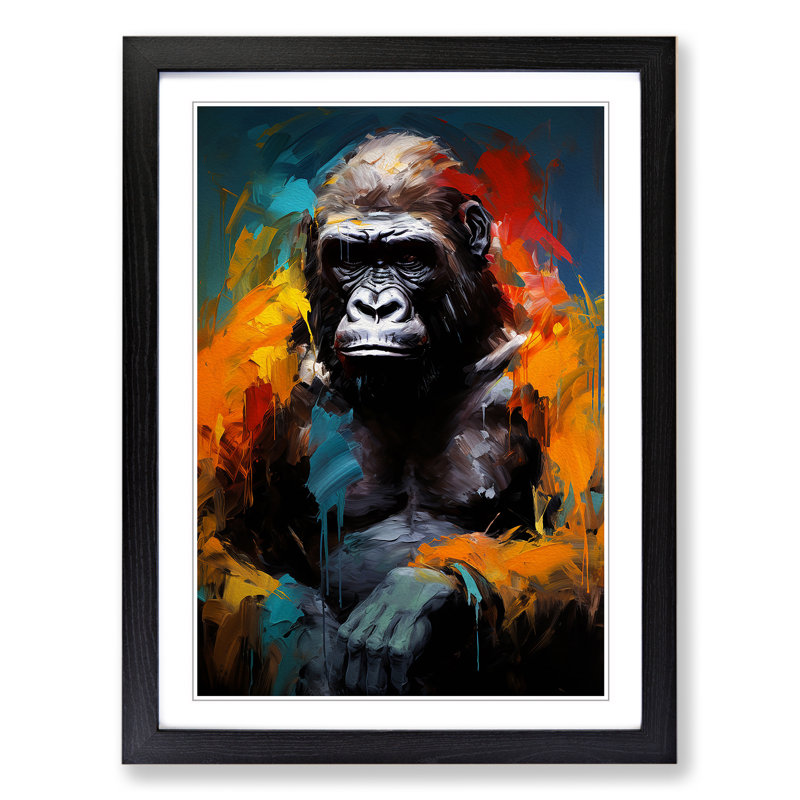 Gorilla Gestural - Framed Print