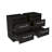 Miami Set of 2 Modern 2-Drawer Nightstands with Open Niche – W15.75"-452996183