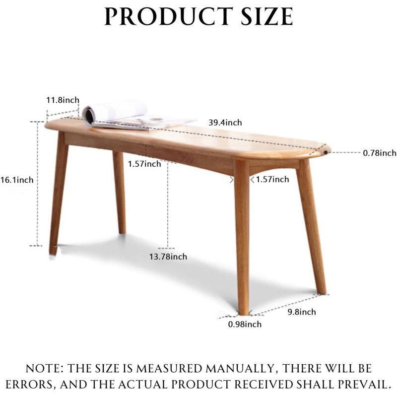 Solid Wood Bench, Oak