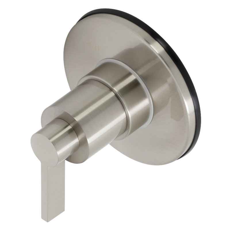 Kingston Brass NuvoFusion Single-Handle Wall Mount Three-Way Diverter Valve with Trim Kit, Brushed Nickel
