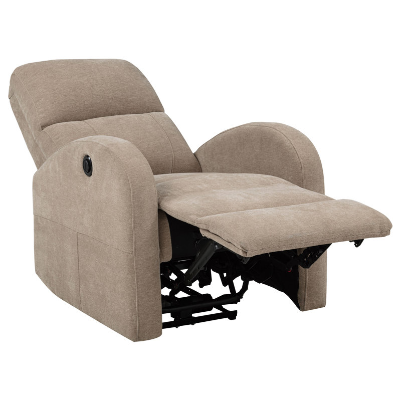 Fauteuil inclinable électrique brun clair Grant, Brun