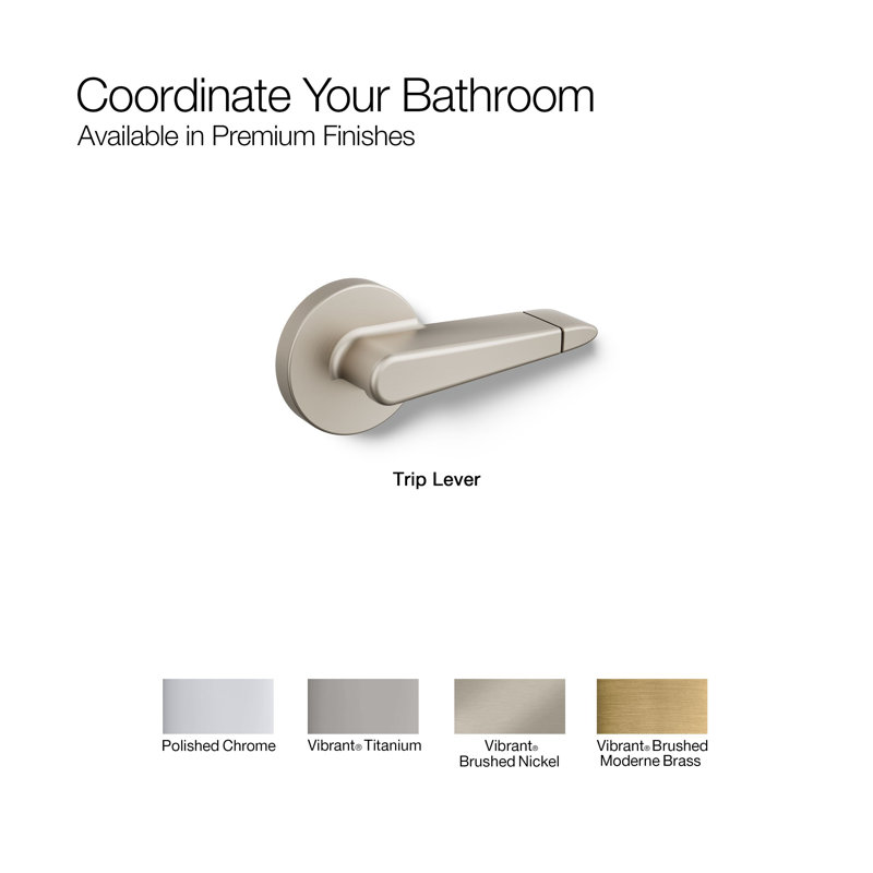 Dual-Flush Trip Lever, Left Hand, Polished Chrome