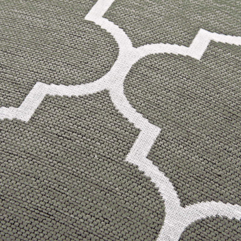 Luisa Geometric Square Throw Pillow Cover, Grey