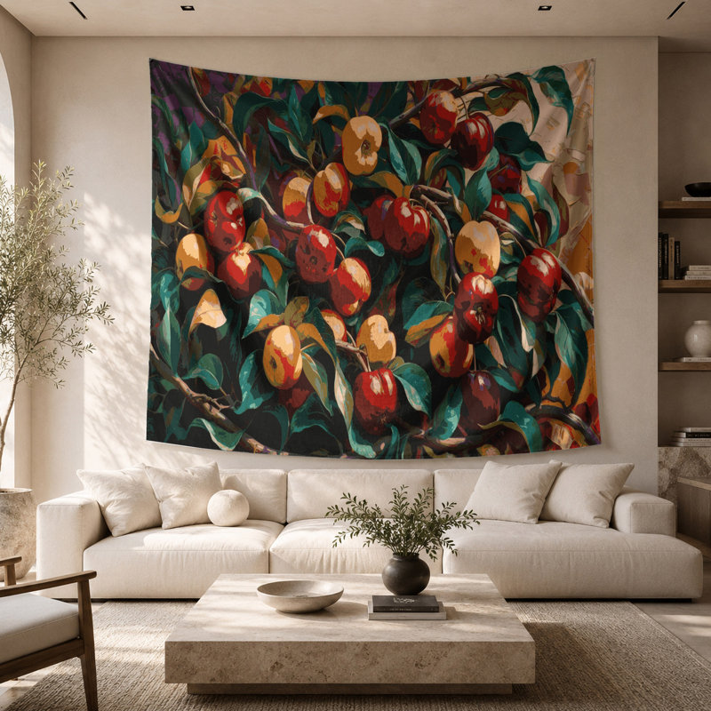 Tapisserie murale «Fruit Crabapple», 68 po x 80 po
