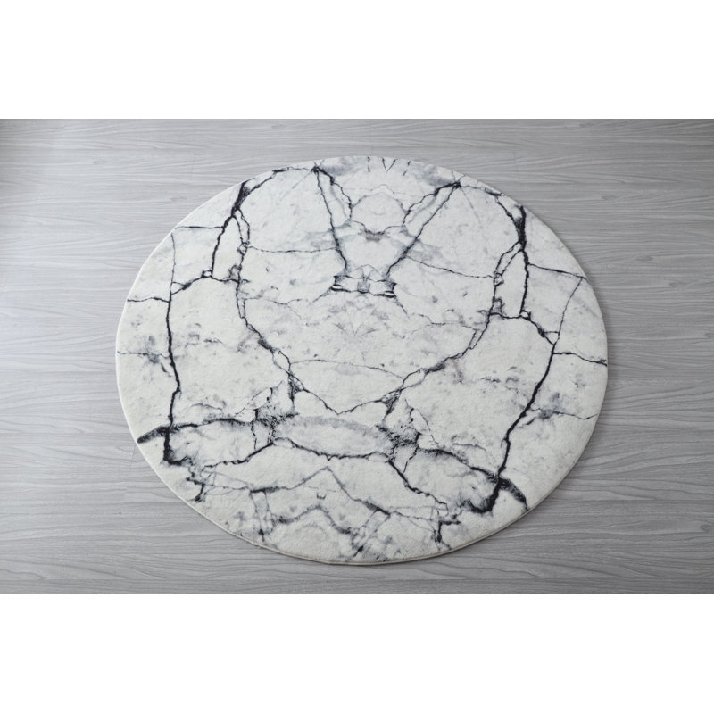 Kare Abstract Indoor Rug, Round 5'
