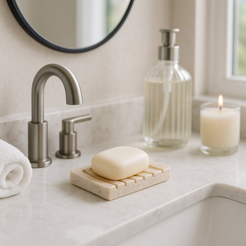  Accessoire de cuisine pour salle de bain en marbre Natural Champagne