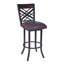 Tabouret de bar à hauteur de comptoir ou de bar pivotant avec structure en fer et siège en similicuir