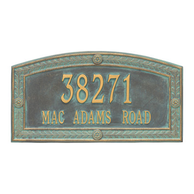 Plaque d'adresse murale sur 2 lignes Hamilton