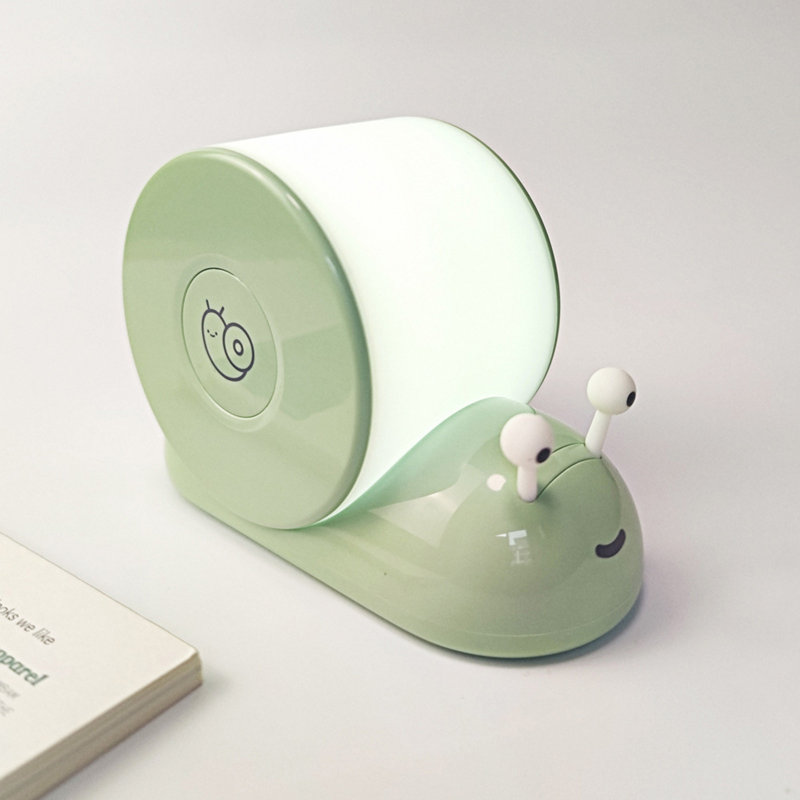 Veilleuse escargot à fixation murale magnétique USB à DEL avec lampe de table rechargeable