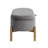 Storage Bench Gray Cushioned Seat Corduroy Upholstery Lift Top Solid Wood Legs 1Pc