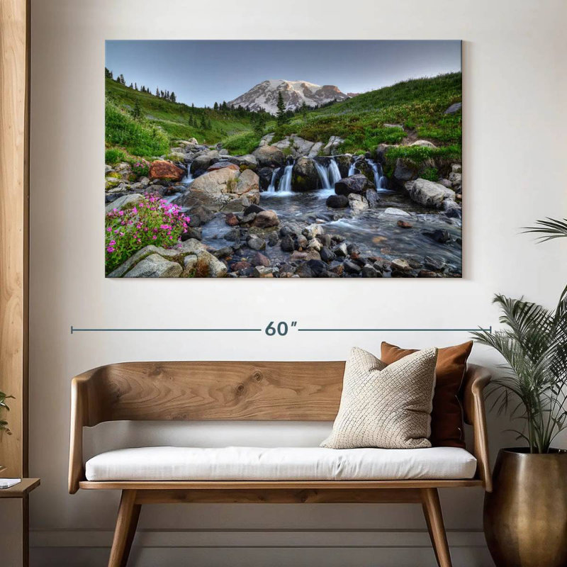 Alvord Cascades par le mont Rainier, H 34 po x l 51 po
