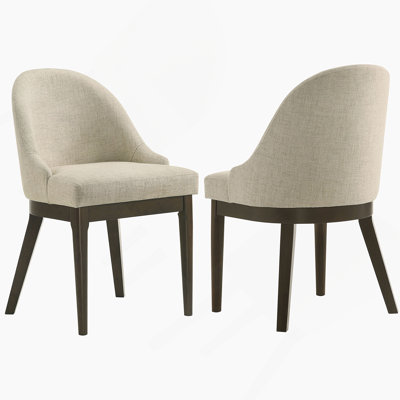 Beige Upholstered Dining Side Chair (2 Of Set)