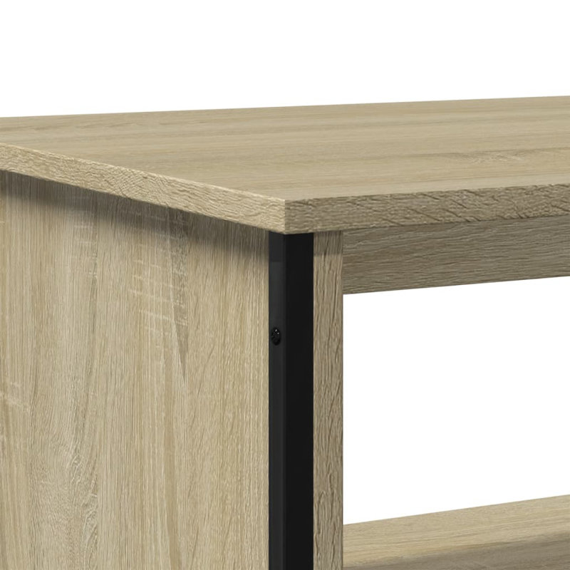 Akkie Coffee Table with Storage, Sonoma Oak/Black, Sonoma Oak, 40cm H x 75cm L x 51cm W