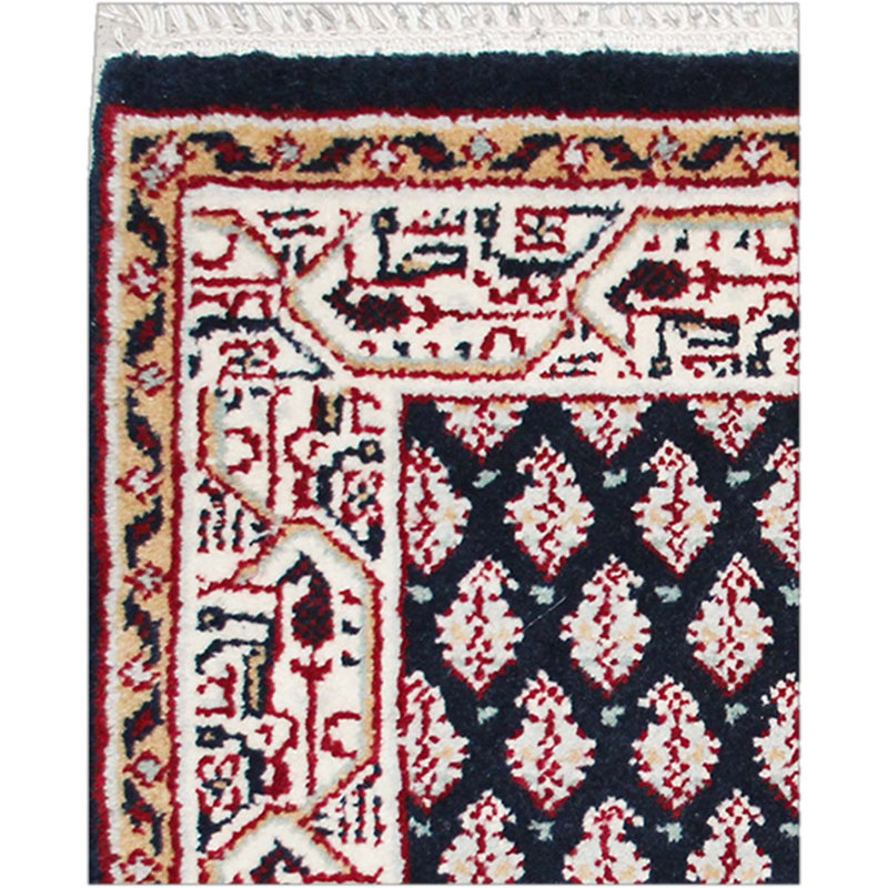 Tapis rouge / crème de haute qualité noué à la main, Tapis de couloir 2 pi 6 po x 8 pi